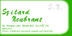 szilard neubrant business card